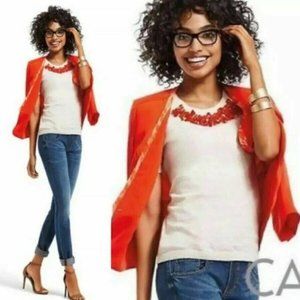 NWT Womens Size 6 Cabi  Orange Jane Crossover Wrap Peplum Blazer Jacket 216